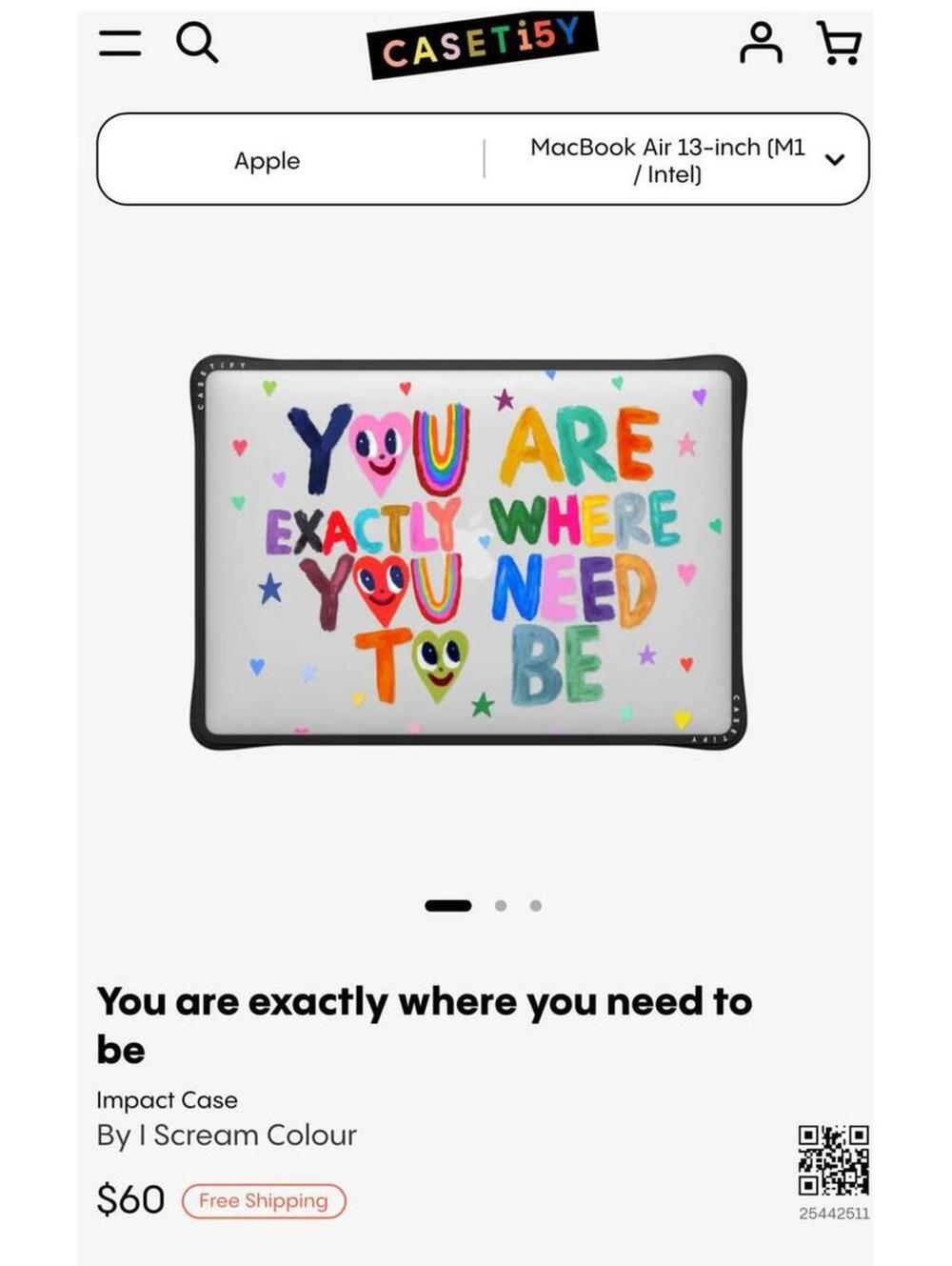 You Are Exactly Where You Need To Be Impact Case for MacBook Air 13-inch